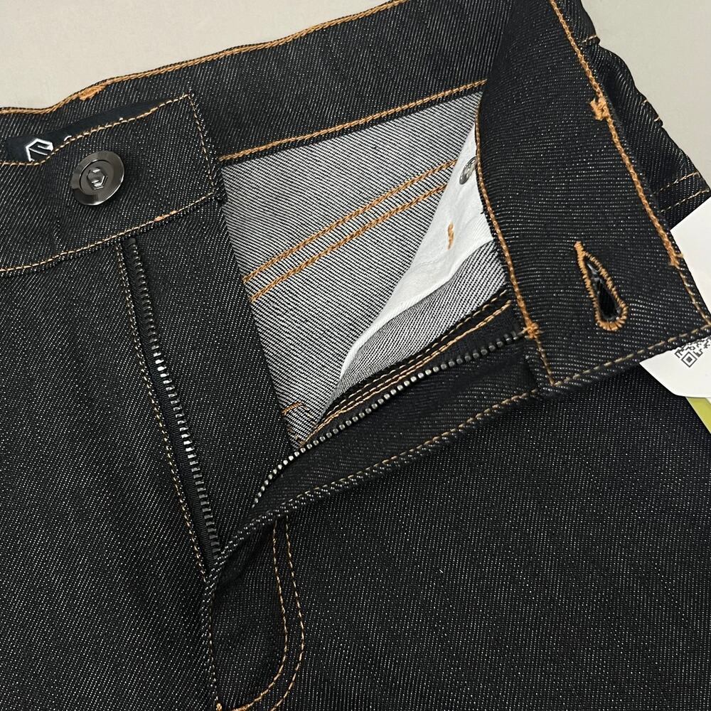 SAMSHIELD Swarovski Crystal Engraved Jeans Women Sz US 26, UK 8, 36 Black Denim - Picture 4 of 11